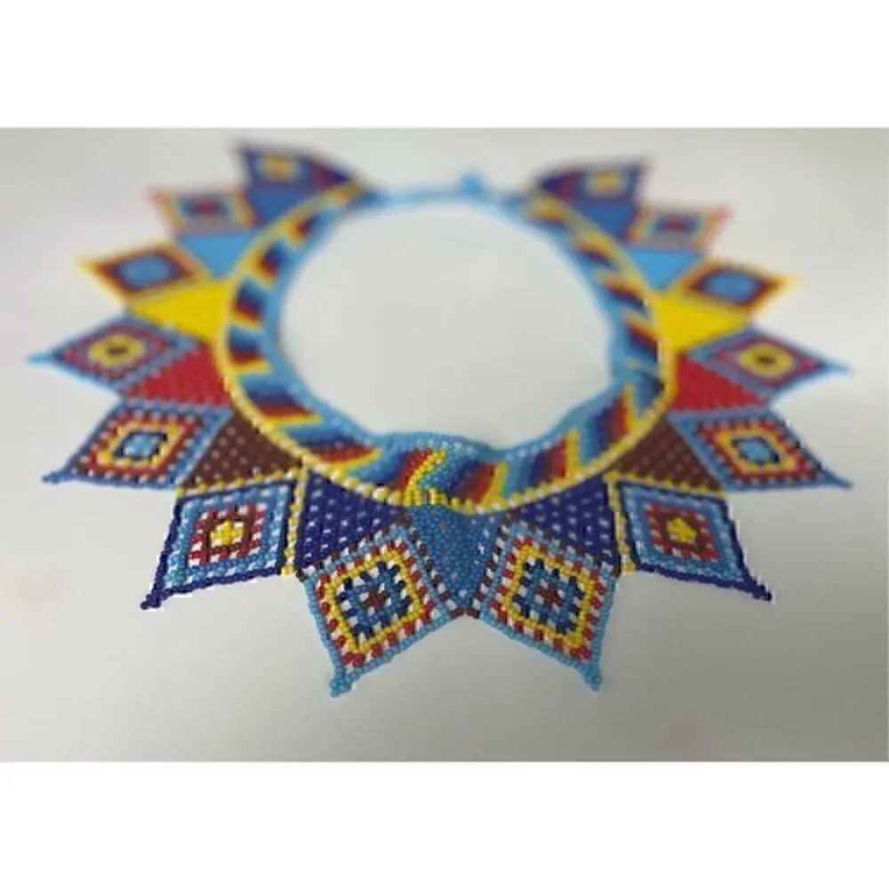 New Beautiful Handmade Colorful Beaded Mexican Collar Necklace